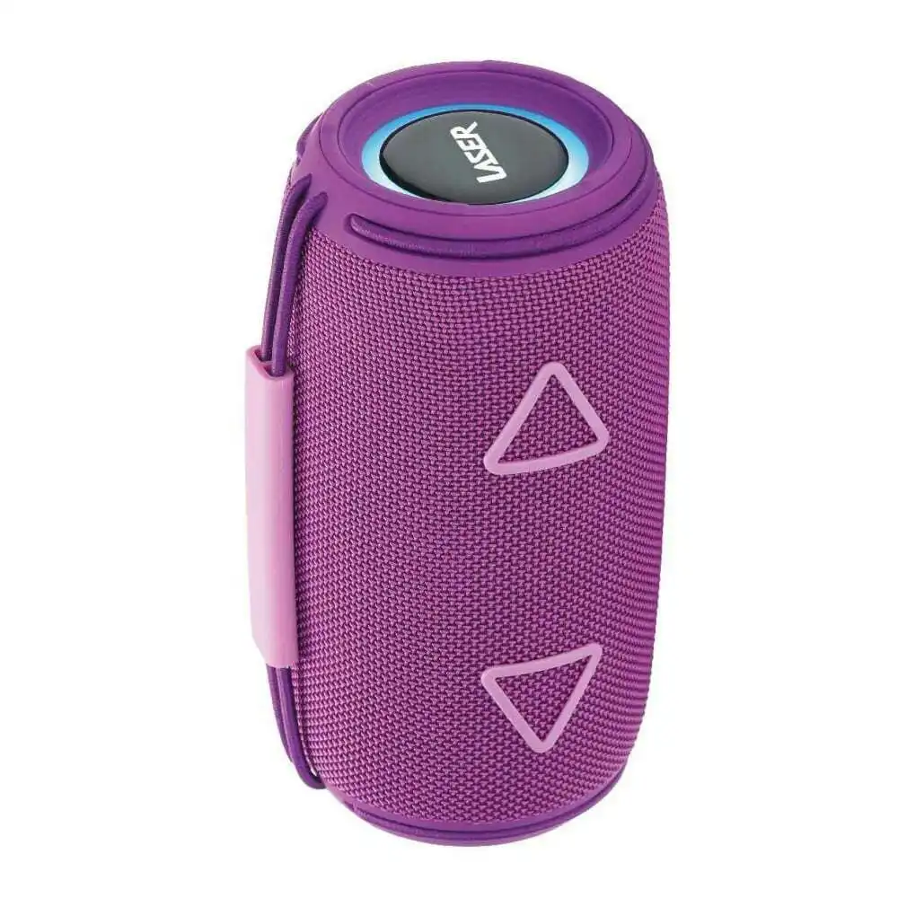 Laser Portable Fabric Wireless Bluetooth Speaker LED Audio/Music TWS Max Purple