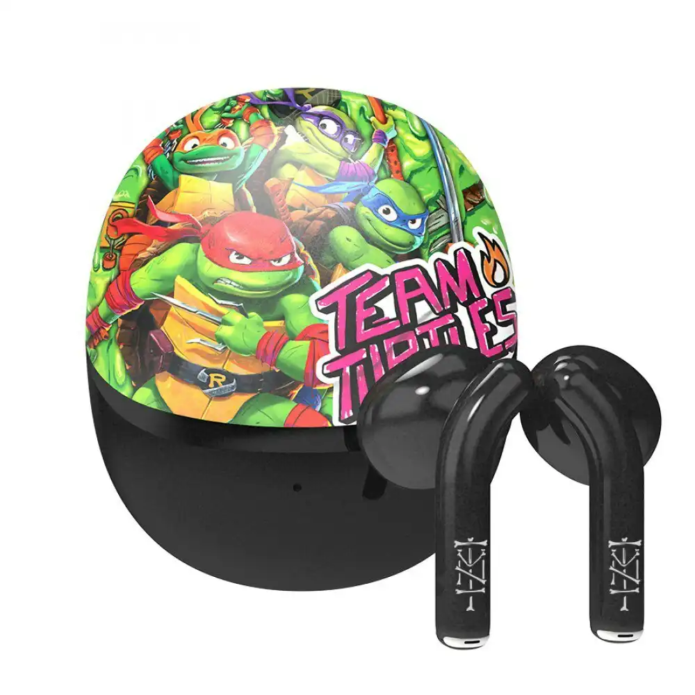 Teenage Mutant Ninja Turtles TWS Wireless BT Earbuds w/ Charging Case Black