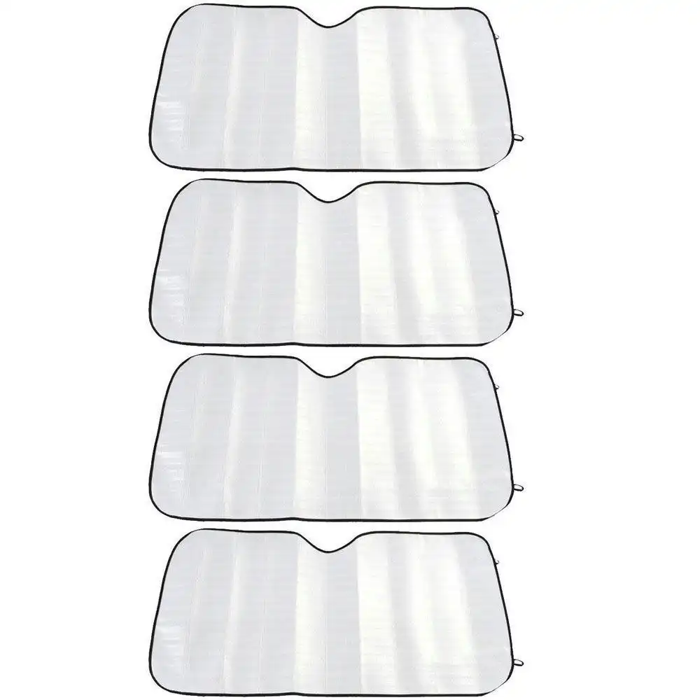 4 Pack Car Windscreen Sun Visor Reflective Shade Heat Interior Windshield Silver