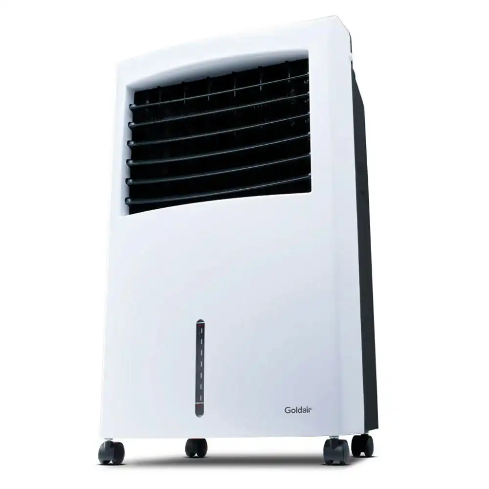 Goldair 3-Speed 10L/80W Oscillating 76cm Evaporative Cooler w/ Wheels/Remote WHT