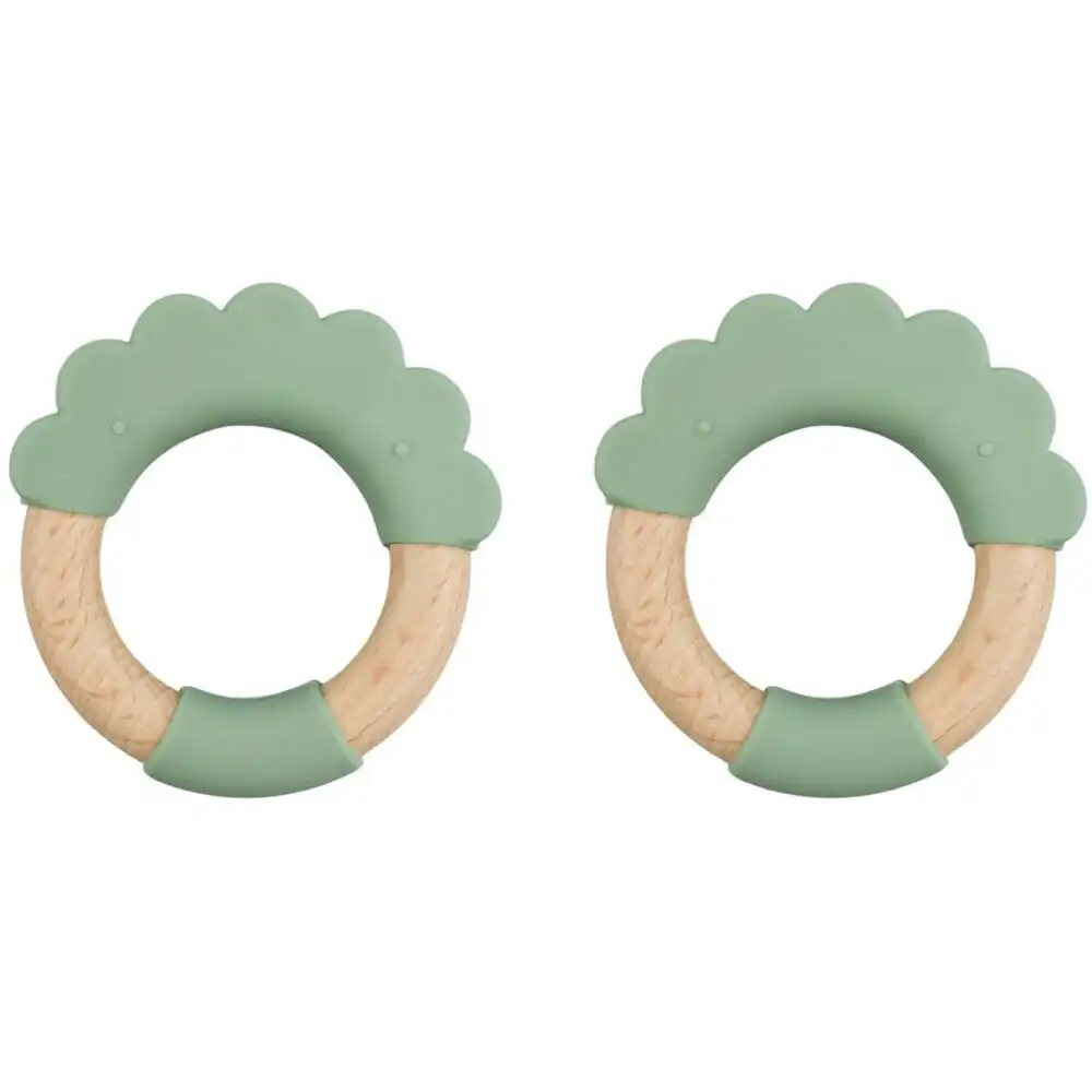 2x Koala Dream Silicone Kids/Childrens Soothing Teether Sunny Cloud Green 4M+