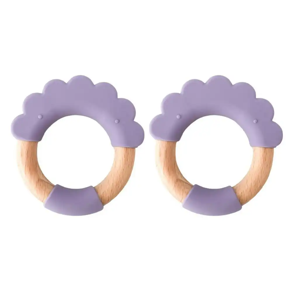 2x Koala Dream Silicone Kids/Childrens Soothing Teether Sunny Cloud Purple 4M+