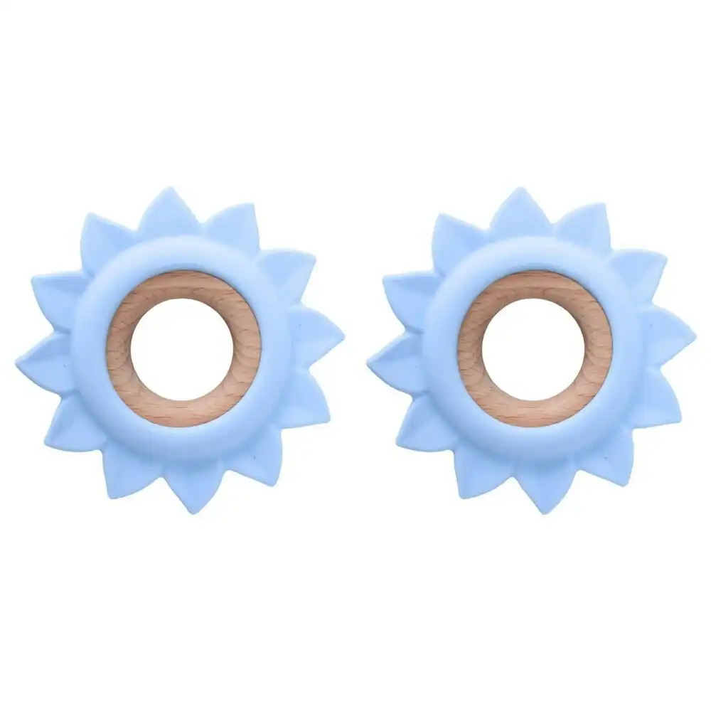 2x Koala Dream Silicone Kids/Childrens Soothing Teether Sunny Cloud Blue 4M+