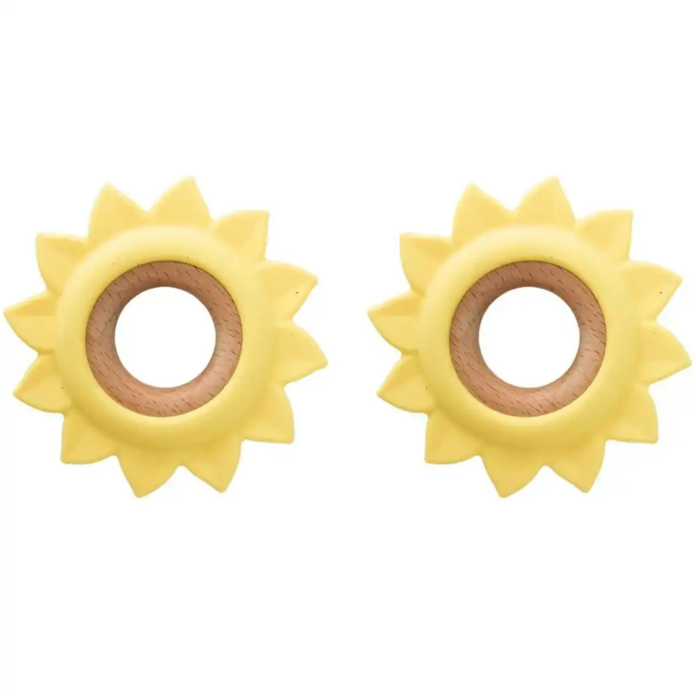 2x Koala Dream Silicone Kids/Childrens Soothing Teether Sunny Cloud Yellow 4M+
