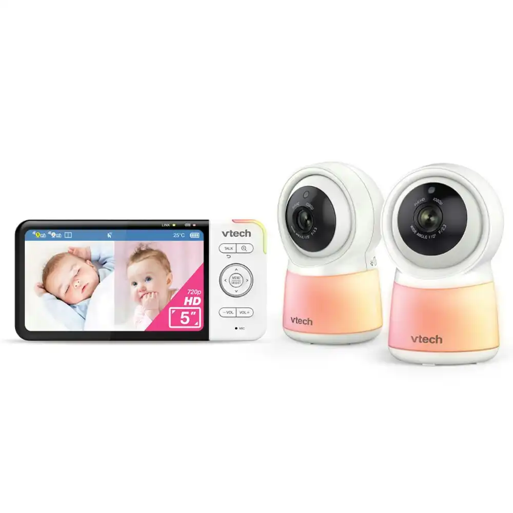 VTech 2-Camera 5 Inch Smart HD Video Baby Monitor With Remote Access 1080p