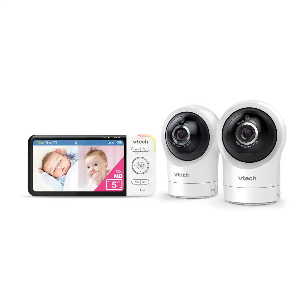 VTech 2-Camera 5 Inch HD Pan & Tilt Video Baby Monitor w/ Remote Access 720p