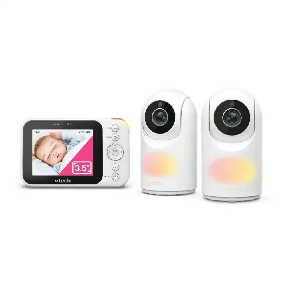 VTech 2-Camera Pan & Tilt Video and Audio Baby Moveable Bedroom Monitor