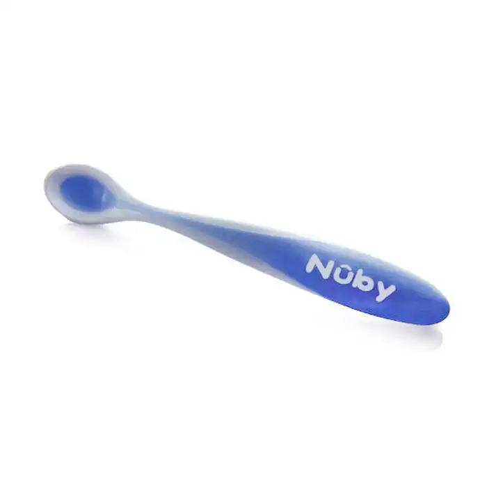 Nuby Baby/Toddler Hot Safe Soft Feeding Spoon Food Weaning Utensil Assorted
