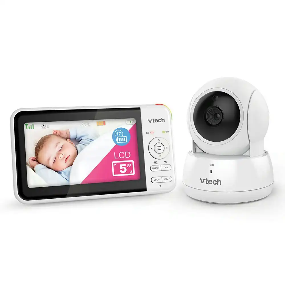 VTech BM5550AU 13cm Pan/Tilt Full Colour Camera Baby Monitor Video/Audio Sound