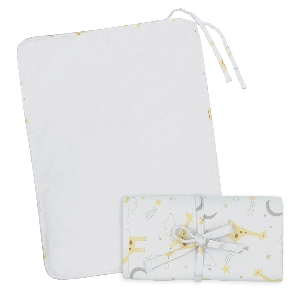 Living Textiles Baby/Newborn Waterproof Cotton Travel Change Mat Noah Giraffe