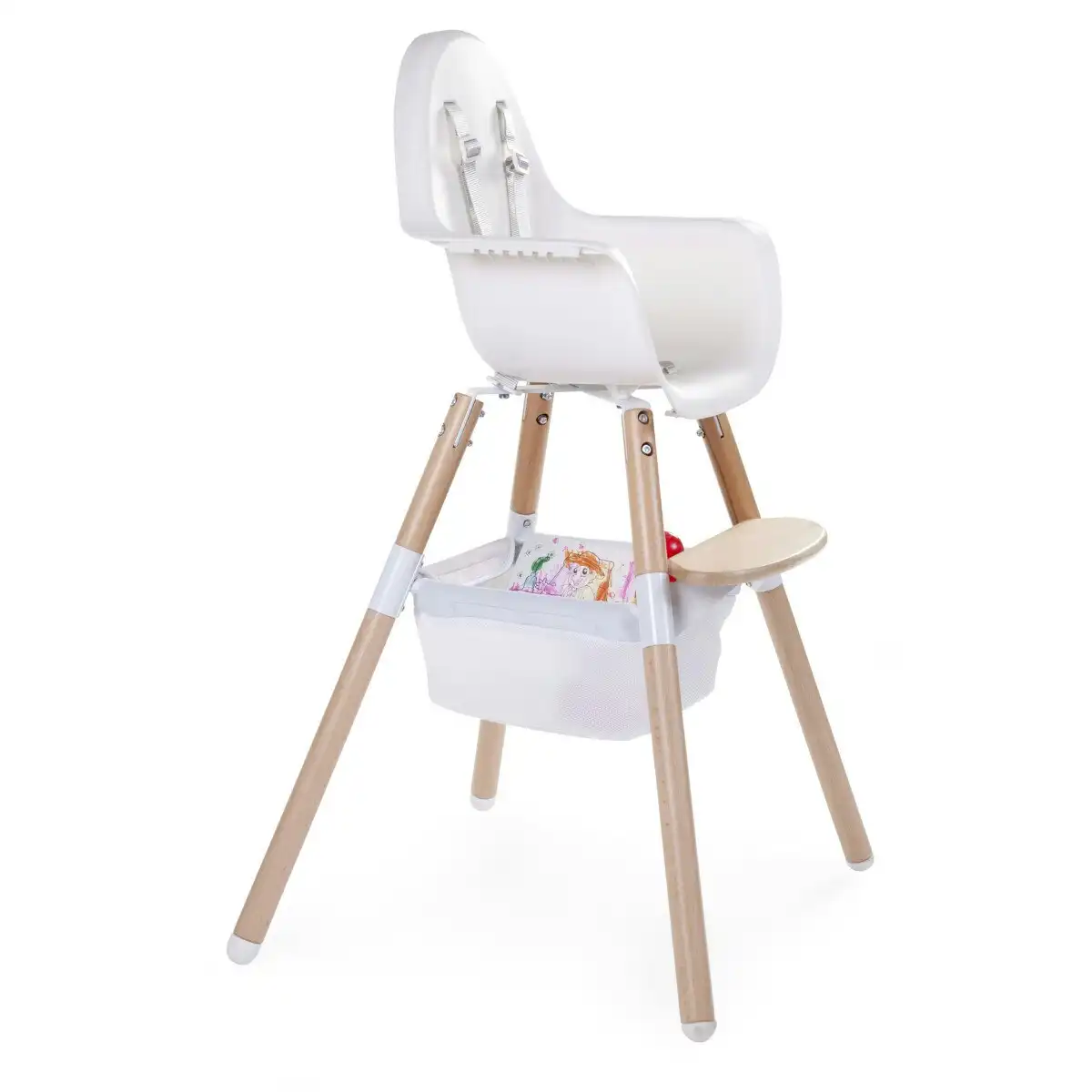 Childhome Evolu 2 Mesh Storage 30cm Basket For Evolu 2 Baby High Chair White