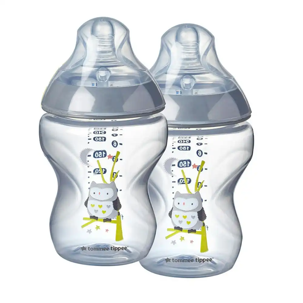 2PK Tommee Tippee 260ml Feeding Bottle w/Silicone Teat Baby/Newborn Patterned GY