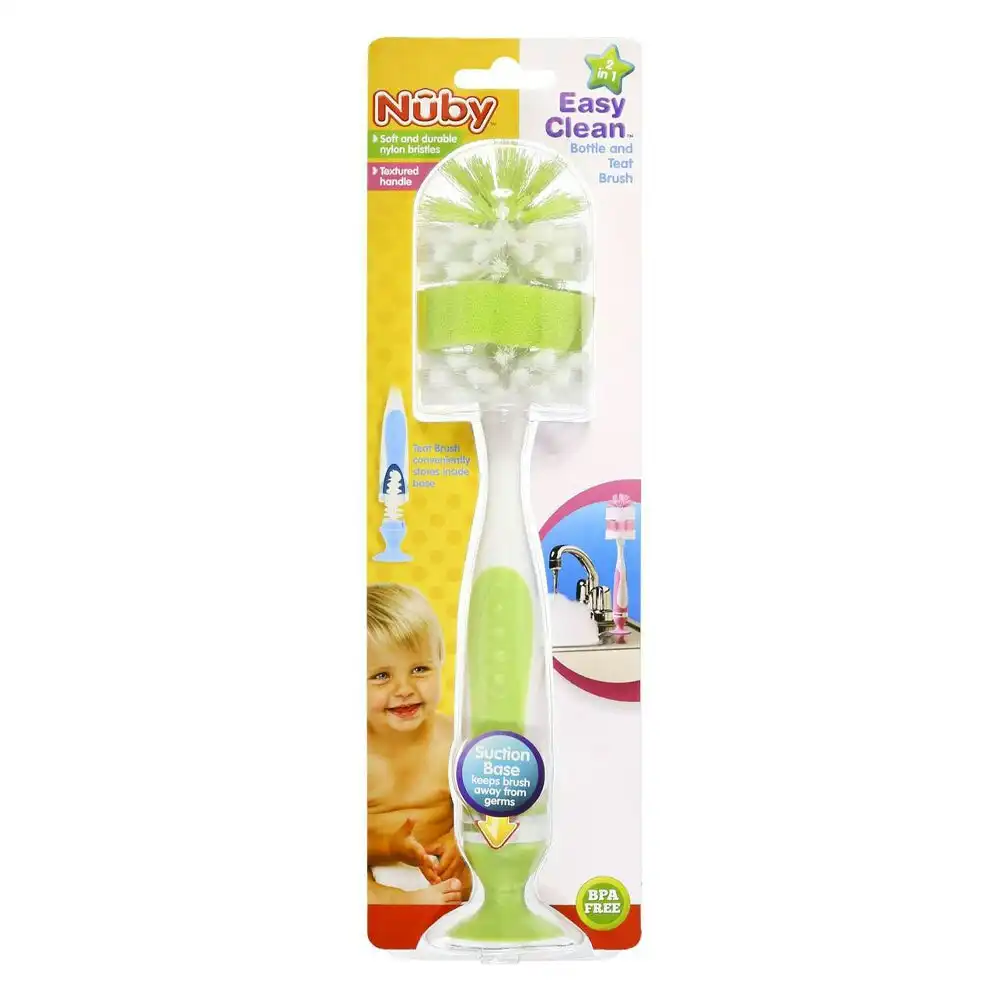 Nuby Easy Clean Bottle and Teat Suction Cleaning Scrubing Brush Assorted