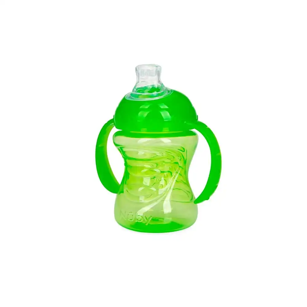 Nuby Twin Handle No Spill Silicone Spout Drinking Cup 240ml 3m+ Assorted