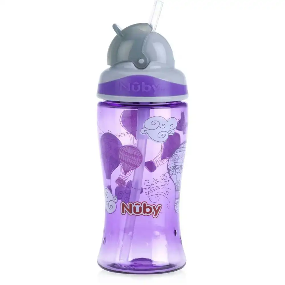 Nuby Tritan Boost Kids Flip It Straw Top Drinking Cup 360ml 12m+ Assorted