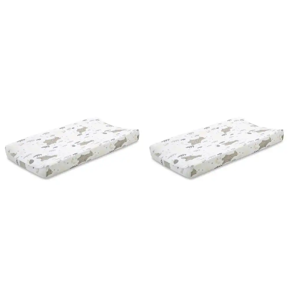 2x The Peanutshell Baby Polyester Changing Pad Cover Sleeve Under The Stars 81cm