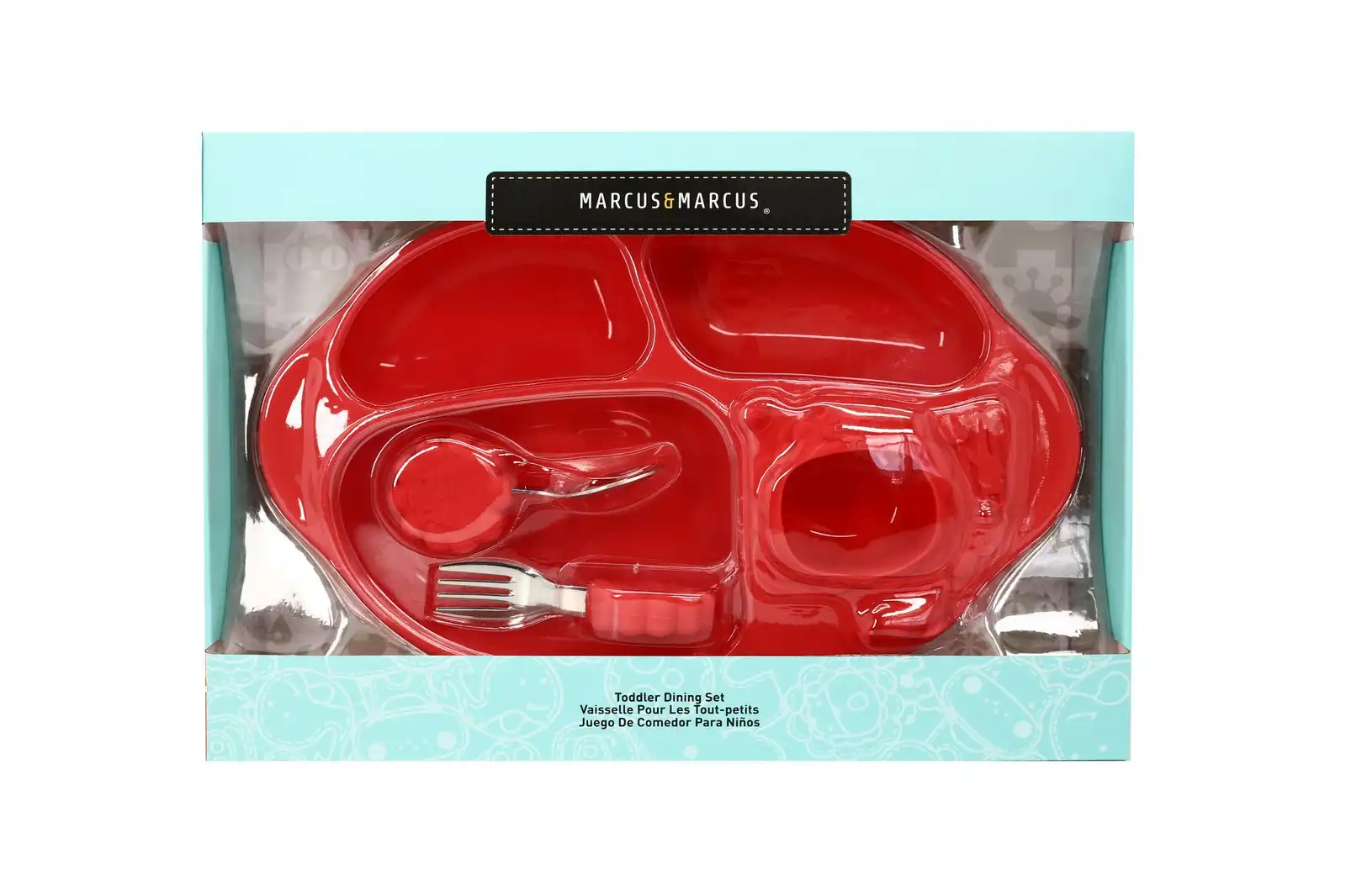 Marcus & Marcus Toddler/Child Silicone Dining Plate Set Red Lion Marcus 18m+