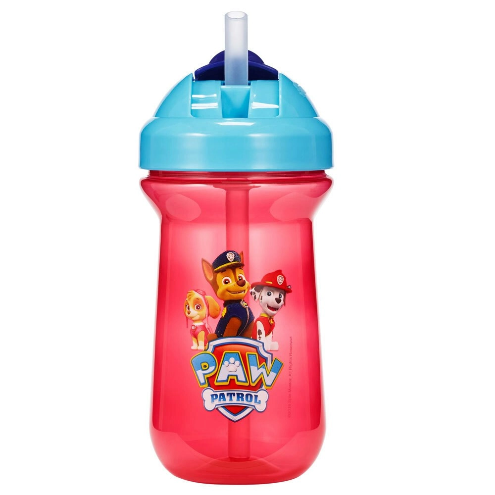 1pc The First years Flip Top Straw Cup Baby/Toddler 18m+ Water Bottle Paw Patrol