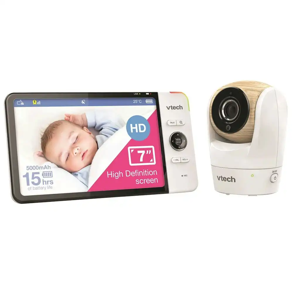 VTech BM7750HD 18cm HD Pan/Tilt Full Colour Baby Monitor Video & Audio Camera