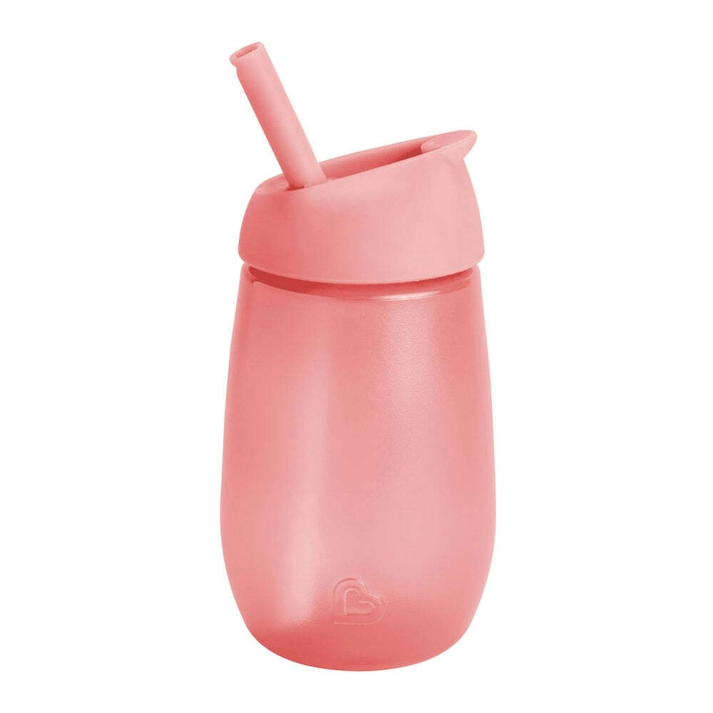 Munchkin 10oz/295ml Simple Clean Straw Anti-Spill Sippy Cup - Pink 12M+