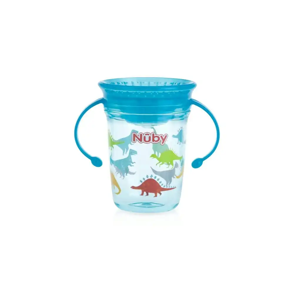 Nuby Tritan Twin 360 No Spill Baby Wonder Drinking Cup 240ml 6m+ Assorted