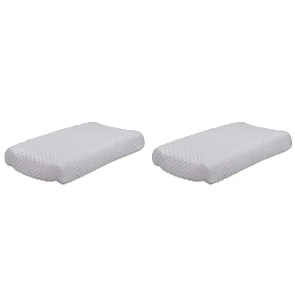 2x Little Haven Infant Polyester Changing Pad Cover Sleeve Dot Velour 81cm Grey