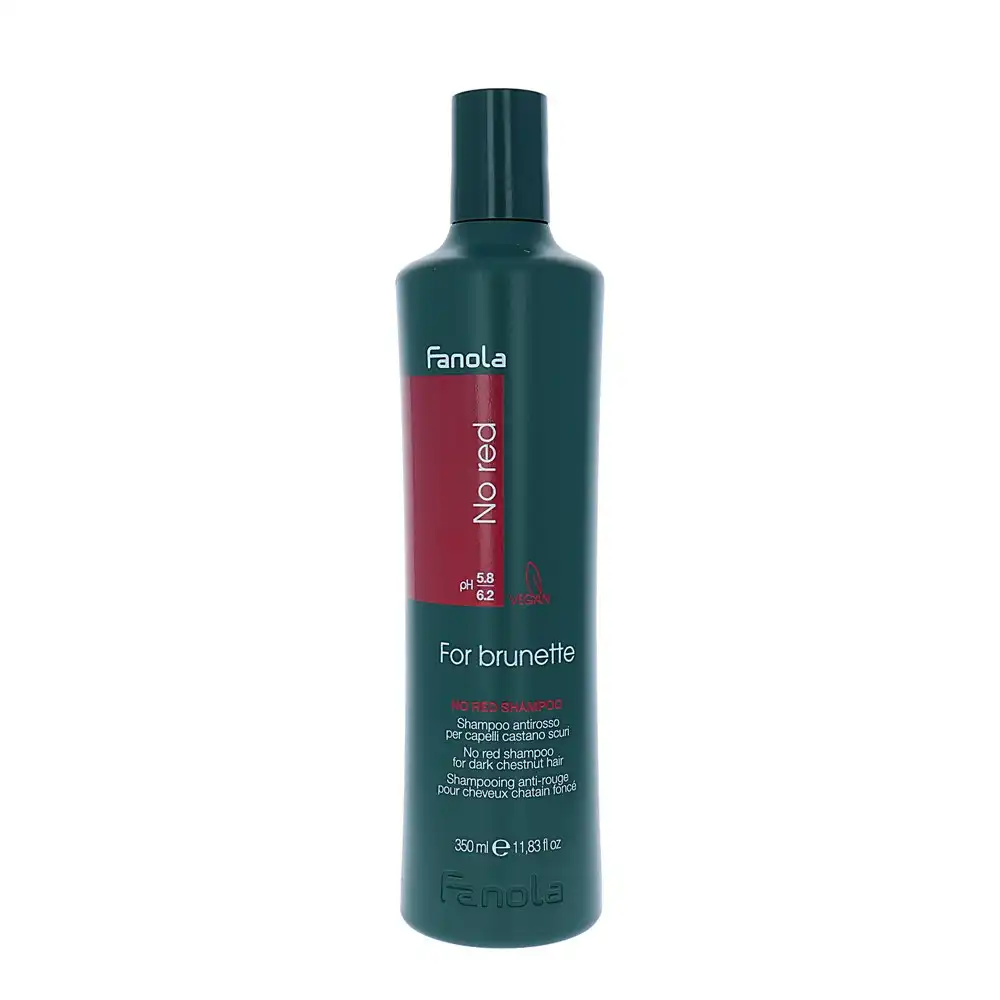 Fanola 350ml No Red Women Hair Care Shampoo Soft & Radiant Tone For Brunette