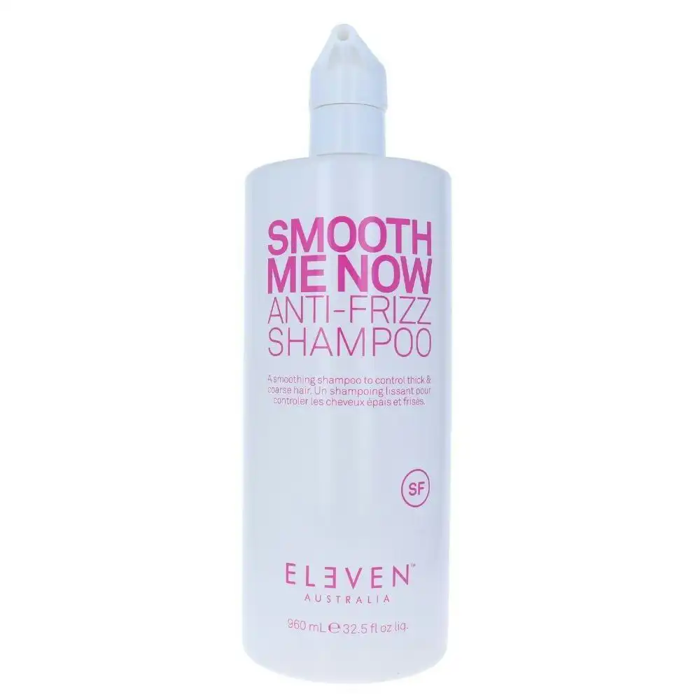 EleVen 960ml Smooth Me Now Anti-Frizz Hair Care Shampoo Coconut & Lime Scent