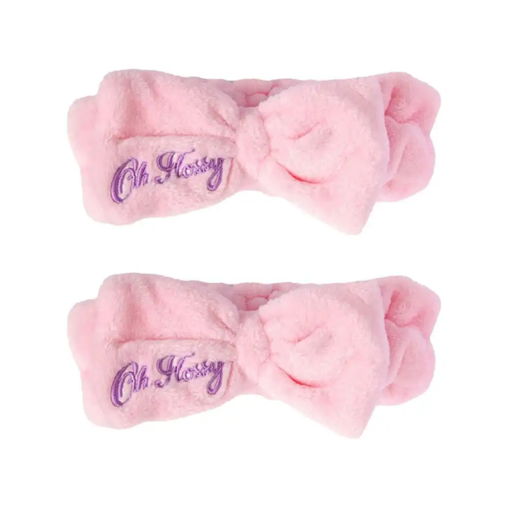 2x Oh Flossy Kids/Childrens Fluffy Makeup/Cosmetic Pamper Headband/Hairband 3y+