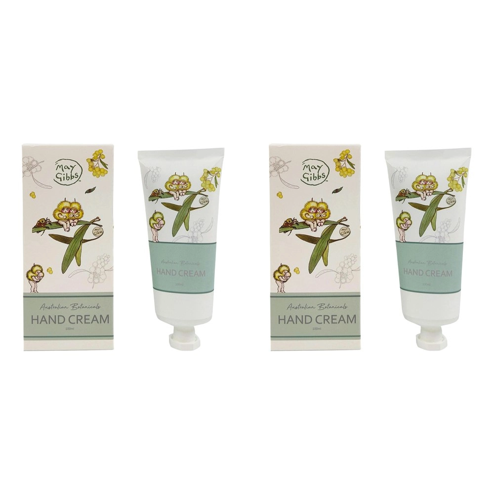 2x Urban Australian Botanicals 100ml May Gibbs Hand Cream Moisturising GRN/YLLW