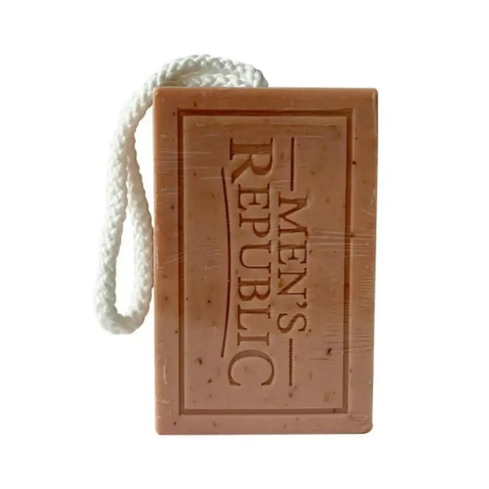 6pc Men's Republic Logo Soap-on-a-Rope Bergamot & Sandalwood Body Bar Soap
