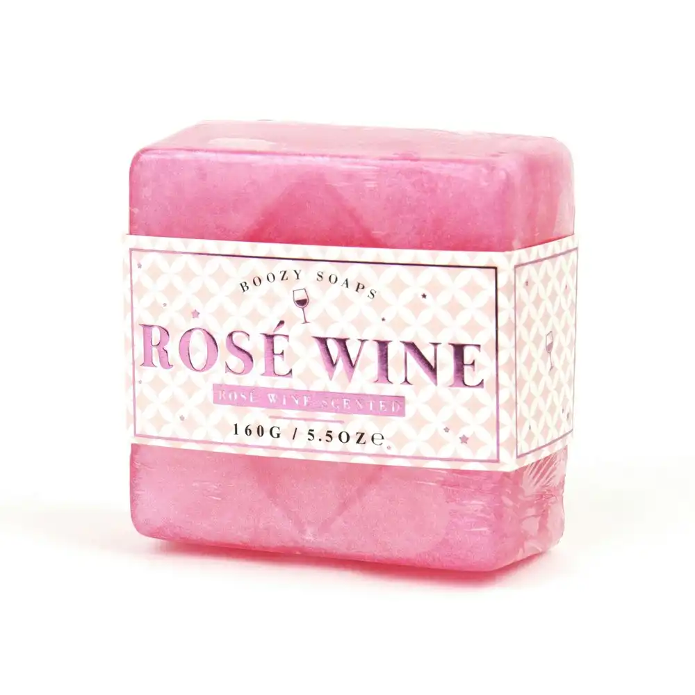 Gift Republic Scented 160g Rose Wine Boozy Bar Hand Soap Fragrance Novelty Pink