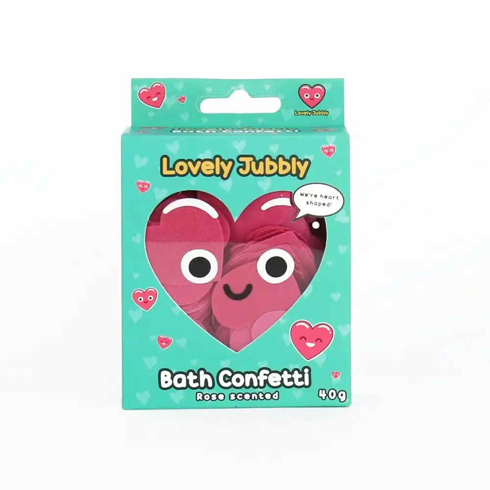 Gift Republic Lovely Jubbly 40g Scented Heart Bath Confetti Body Fragrance Rose