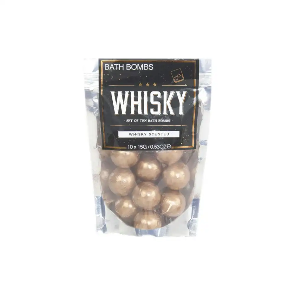 10pc Gift Republic 15g Whiskey Bath Bombs Mini Scented Fizzies Body Fragrance