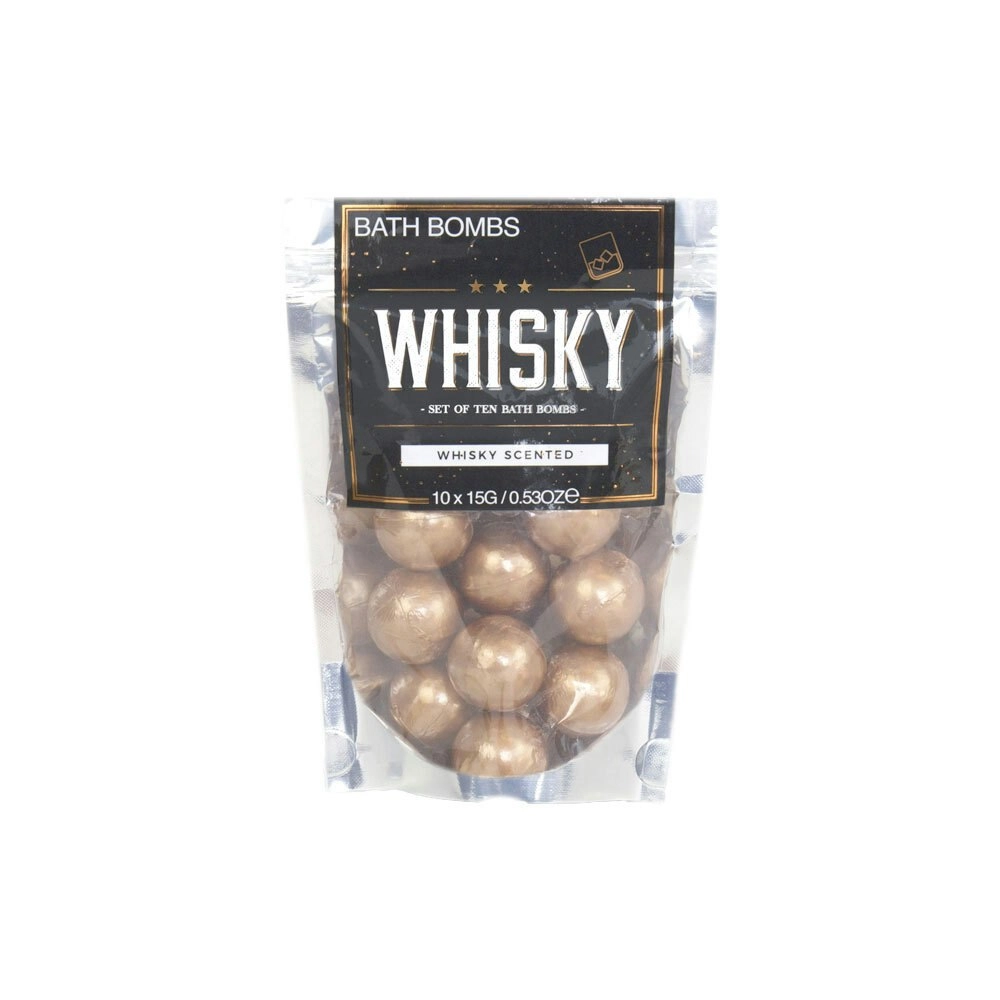 10pc Gift Republic 15g Whiskey Bath Bombs Mini Scented Fizzies Body Fragrance