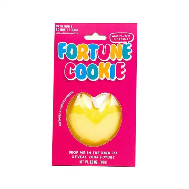 Gift Republic 100g/16cm Fortune Cookie Bath Bomb Relaxing Bathing Fizz Yellow