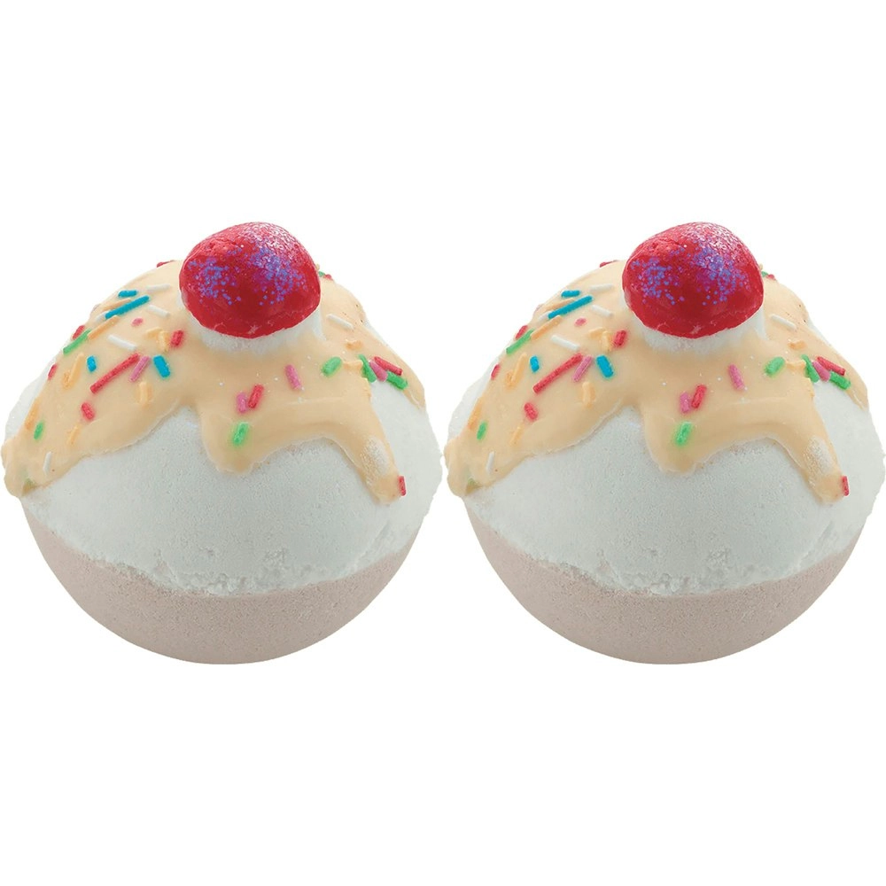 2PK Bomb Cosmetic Cherry Bathe-Well Bath Bomb Blaster Body Fragrance Tub Fizzy