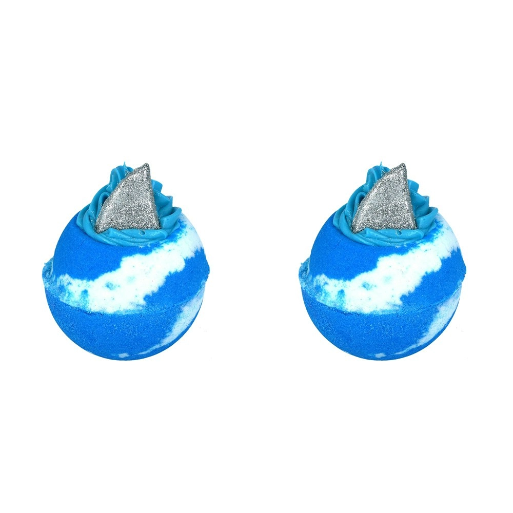 2PK Bomb Cosmetic Shark Attack Bath Bomb Blaster Body Skin Fragrance Tub Fizzy