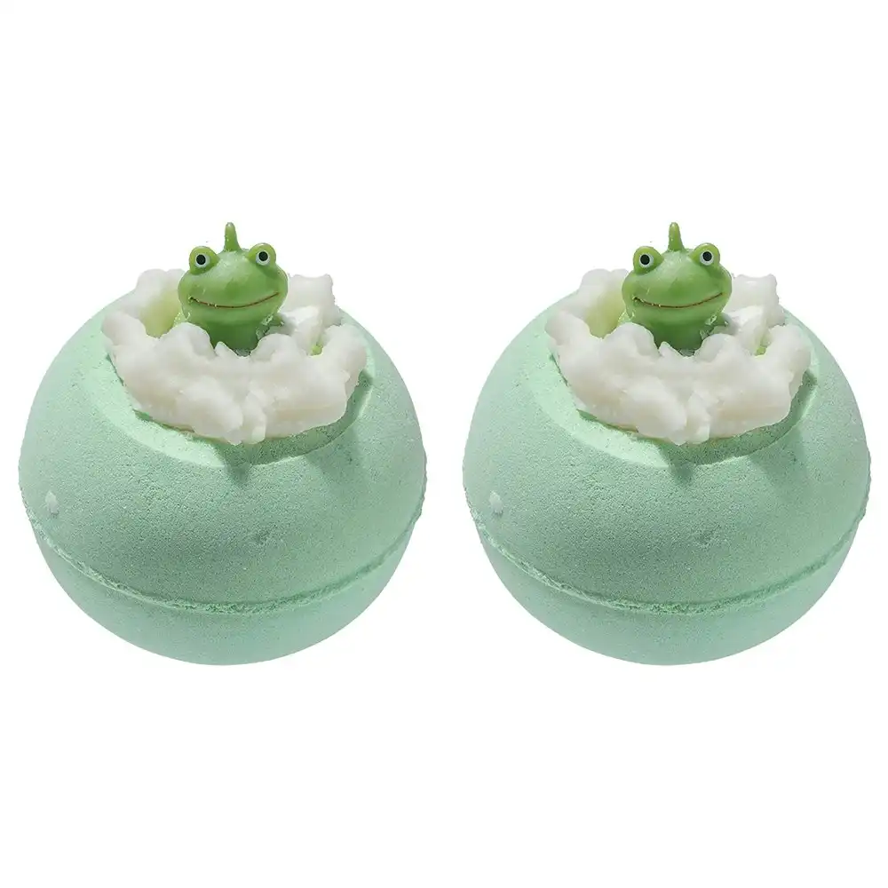 2PK Bomb Cosmetic It's Not Easy Being Green Bath Bomb Blaster w/ Toy Tub Fizzy