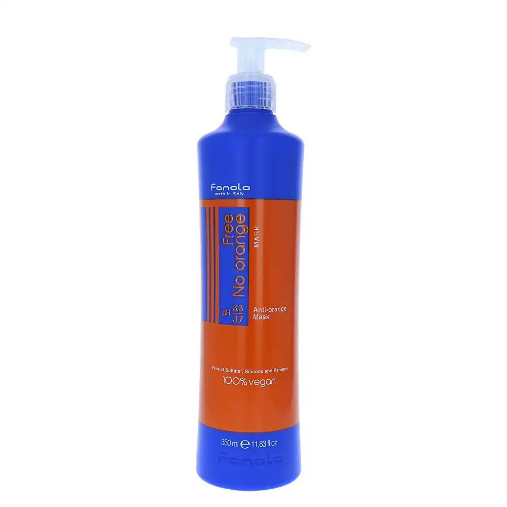 Fanola 350ml No Orange Vegan Mask Women Hair Care Shampoo Sulfate/Silicone Free