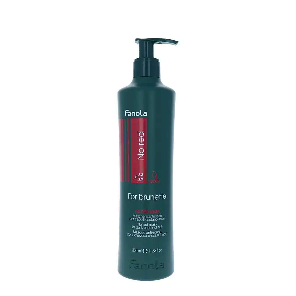 Fanola 350ml No Red Mask Women Hair Care Shampoo Soft/Radiant Tone For Brunette