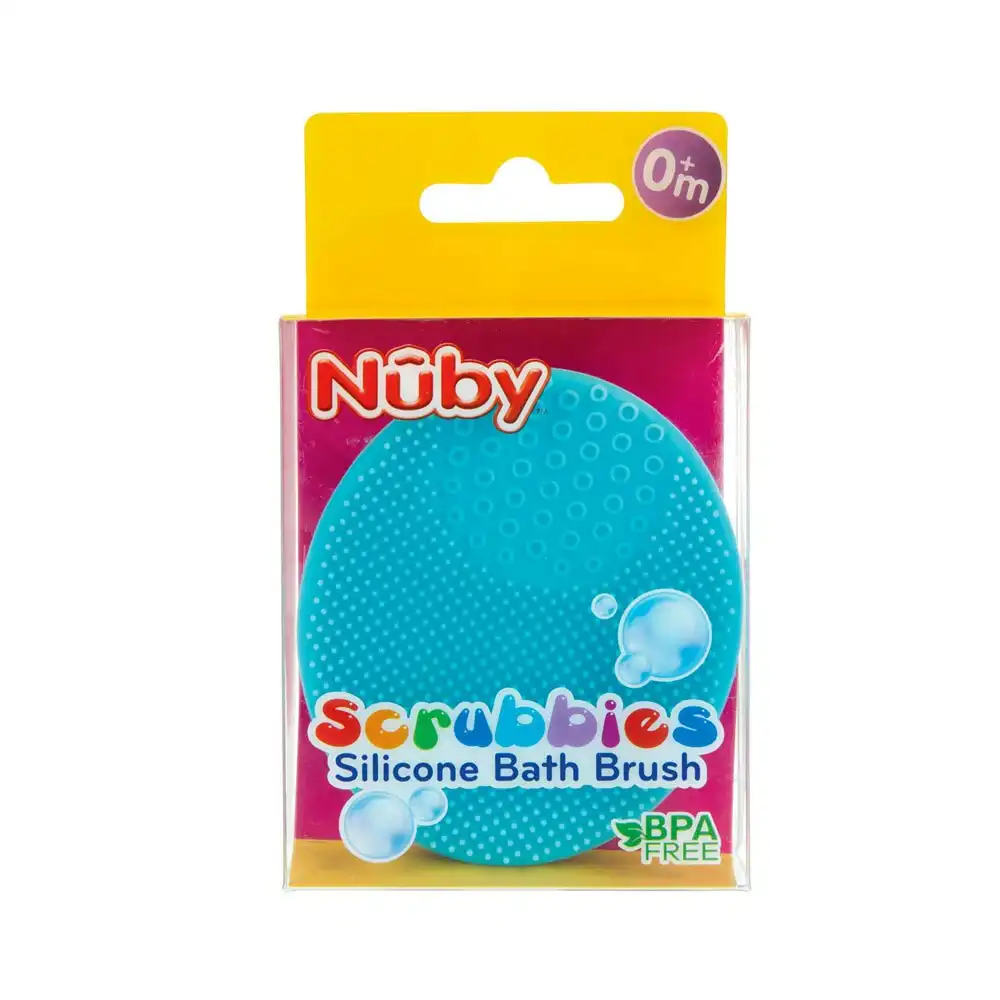 Nuby Scrubbies Silicone Bath Time Body Cleaning/Exfoliating Brush Assorted
