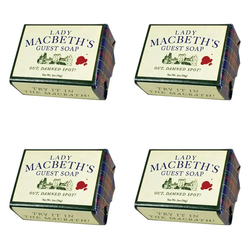 4PK Unemployed Philosopher Guild 56g Scented Body Bar Soap Lady Macbeth's Guest
