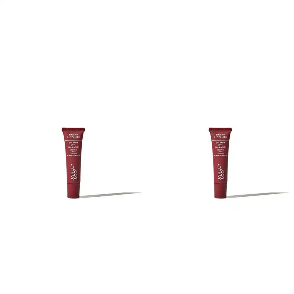 2x Ashley & Co Tint Me 15ml Tinted Lipbalm For Parched/Chapped Lips Red Radish