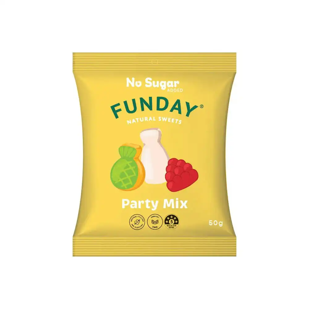 12pc Funday 50g Natural Sweets Party Lolly/Candy/Sweets Mix No Sugar Added