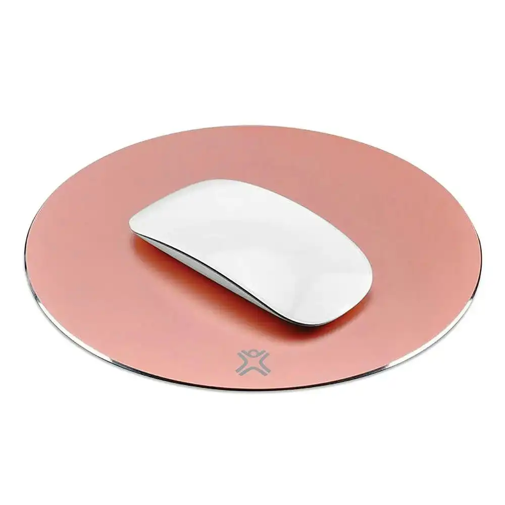 Xtrememac Aluminum Round Anti Slip Durable Computer Desktop Mouse Pad Rose Gold