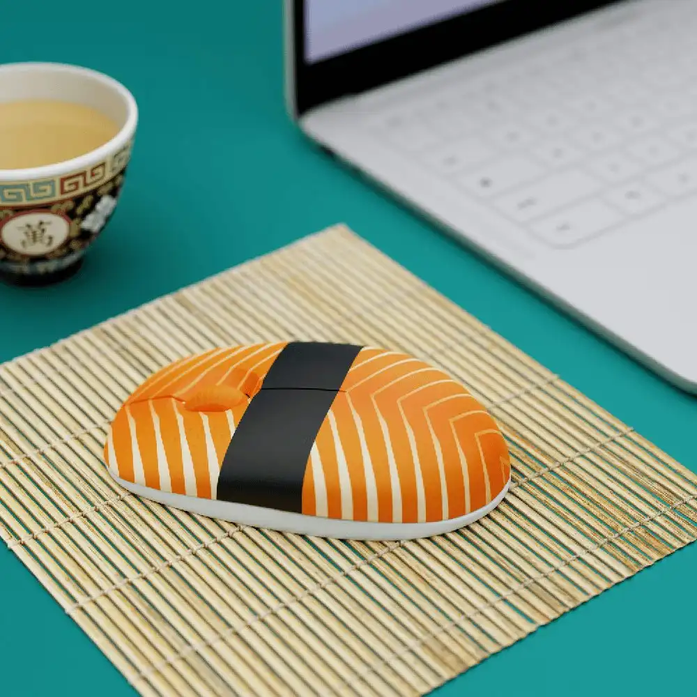 Mustard Wireless Sushi Mouse Laptop/PC Home/Office Computer Tablet Accessory
