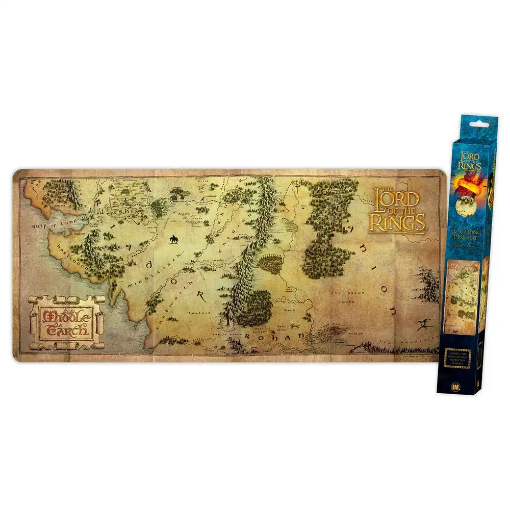 Lord Of The Rings Trilogy Themed Map XXL Gaming Mat Computer Mouse Pad 90x40cm