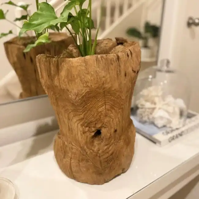 Club Santorini Attic Teak Pot