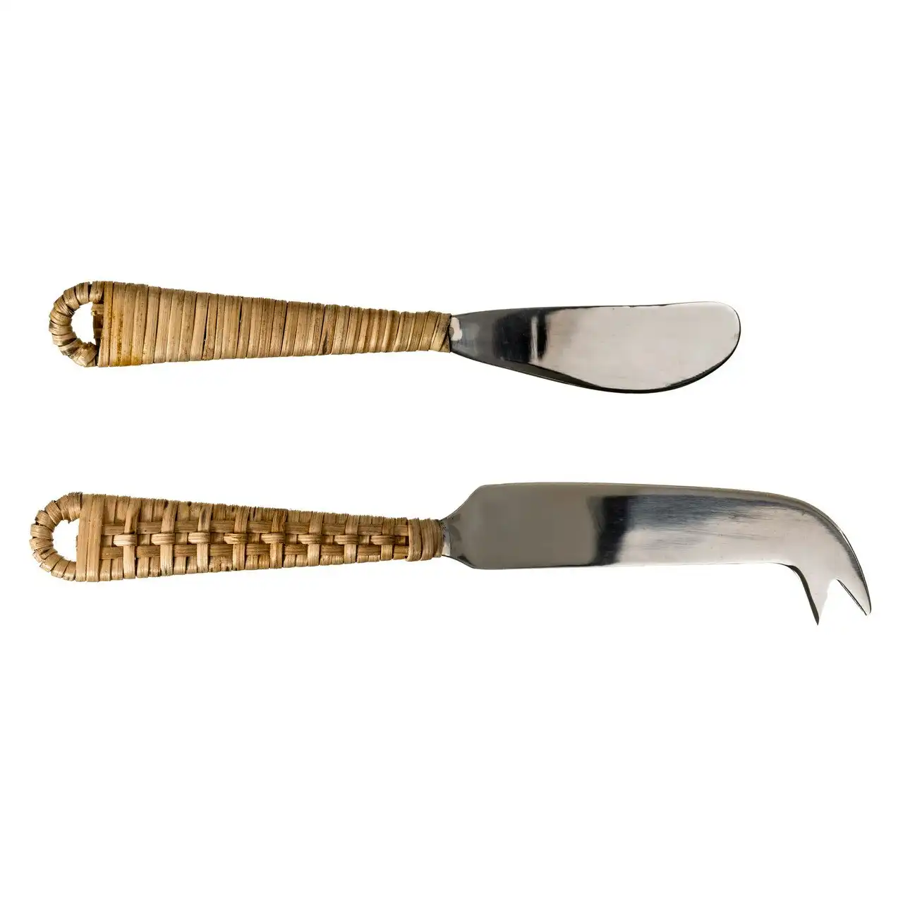 Casa Rattan Woven Pate & Cheese Knife in Natural